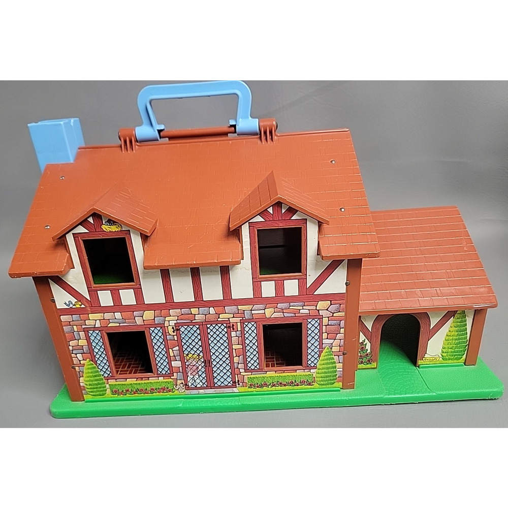 Fisher-Price Little People Play Family House 952 Brown TUDOR Vintage 1969-1980 - Picture 9 of 13